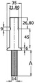 Korlát rögzítő elem 25x1,5mm