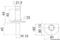 Korlát rögzítő elem 25x1,5mm