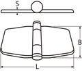 Zsanér 78x45mm,rozsdamentes