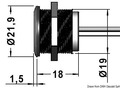 Kapcsoló 2 áll.érintős 21,9mm